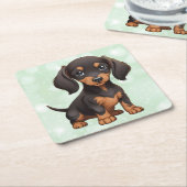 Dachshund Kartonnen Onderzetters (Schuin)