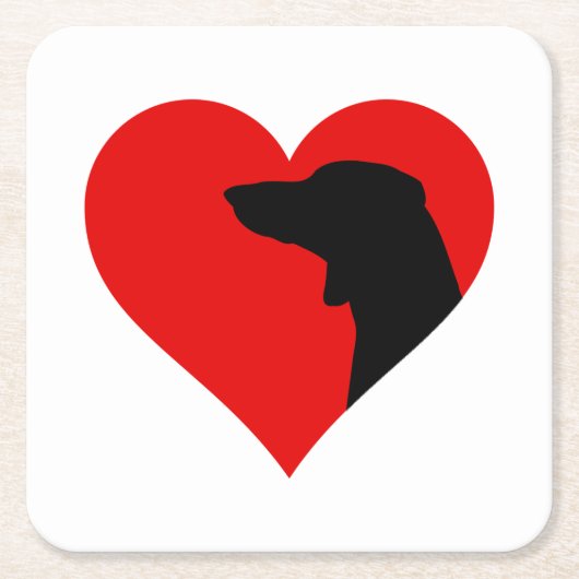 Dachshund Kartonnen Onderzetters (Voorkant)