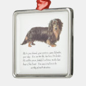 Dachshund Keepomwille - Male Metalen Ornament (Links)