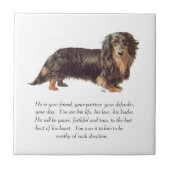 Dachshund Keepomwille - Male Tegeltje (Voorkant)