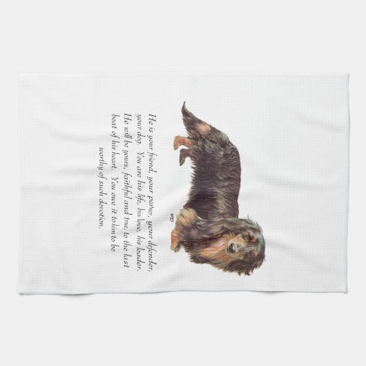 Dachshund Keepomwille - Male Theedoek (Horizontaal)