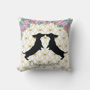 Dachshund Keepomwille Pillow Wedding Gift Two Side Kussen