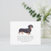 Dachshund Keepomwille - Vrouw Briefkaart (Staand voorkant)