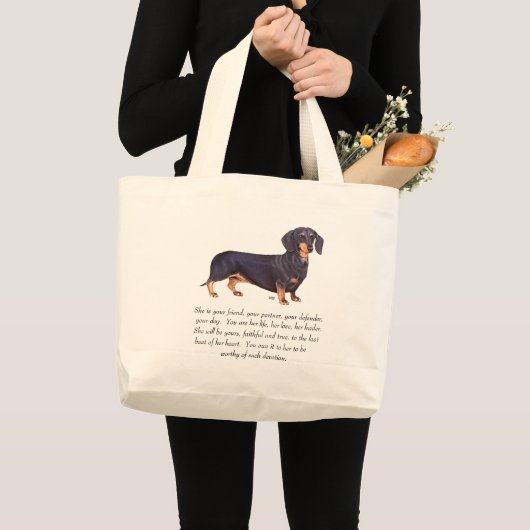 Dachshund Keepomwille - Vrouw Grote Tote Bag (Voorkant (product))