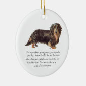 Dachshund Keepomwille - Vrouw Keramisch Ornament (Rechts)