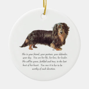 Dachshund Keepomwille - Vrouw Keramisch Ornament