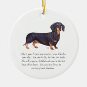 Dachshund Keepomwille - Vrouw Keramisch Ornament (Voorkant)