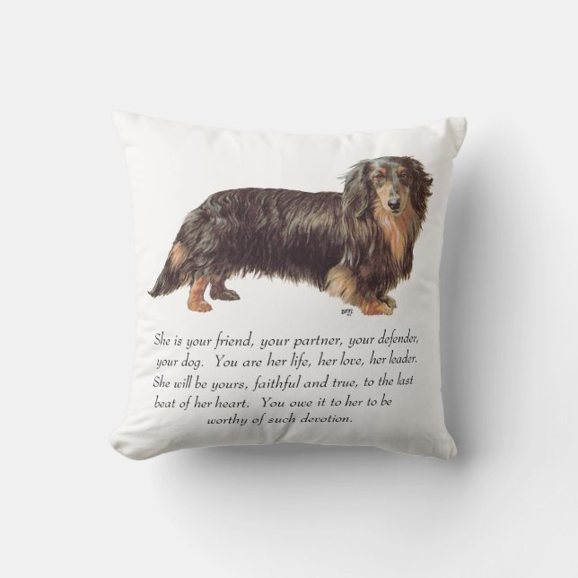 Dachshund Keepomwille - Vrouw Kussen (Voorkant)