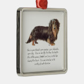 Dachshund Keepomwille - Vrouw Metalen Ornament (Rechts)