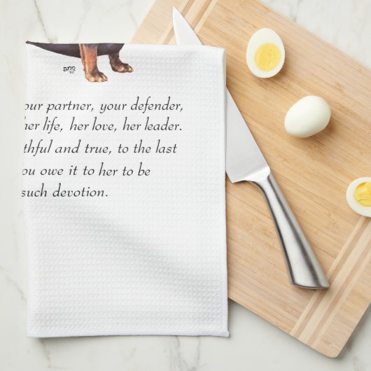 Dachshund Keepomwille - Vrouw Theedoek (Quarter Fold)