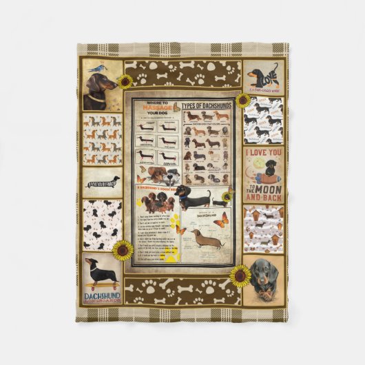 Dachshund Kennis Deken Gift (Voorkant)