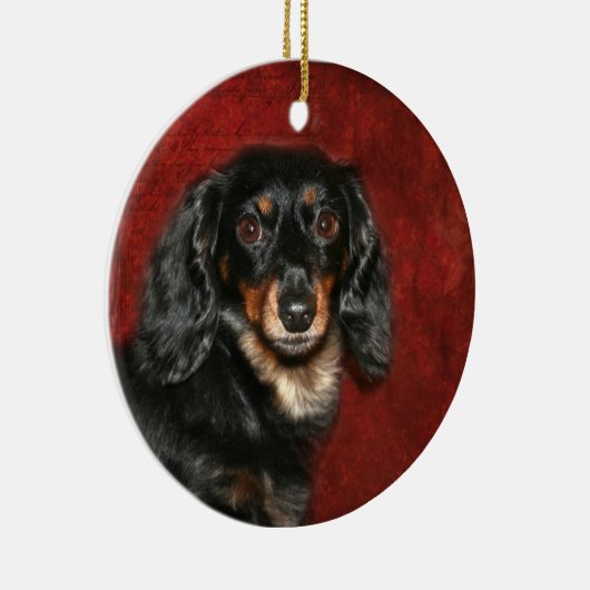 Dachshund Keramisch Ornament (Rechts)