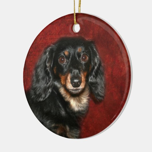 Dachshund Keramisch Ornament (Links)