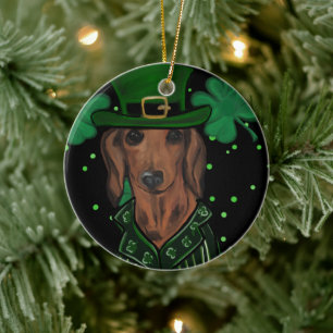 DACHSHUND KERAMISCH ORNAMENT
