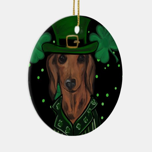 DACHSHUND KERAMISCH ORNAMENT (Rechts)