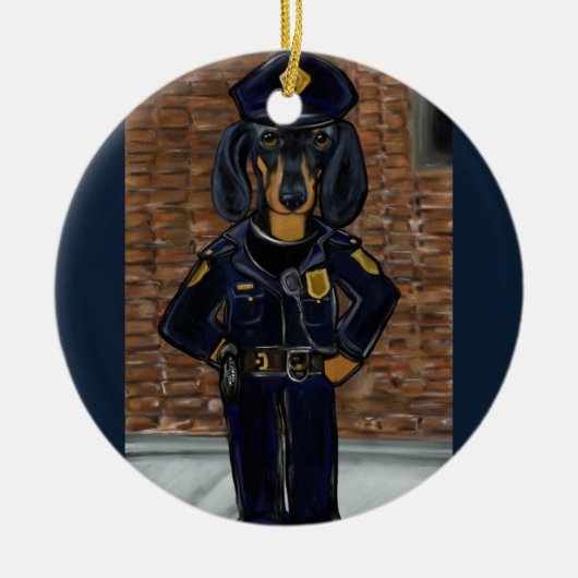 Dachshund Keramisch Ornament (Voorkant)