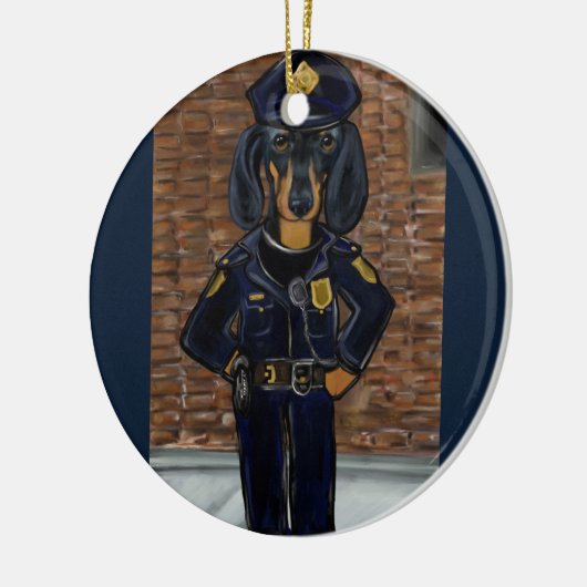 Dachshund Keramisch Ornament (Links)