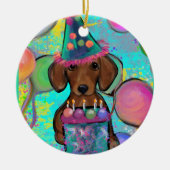 Dachshund Keramisch Ornament (Voorkant)