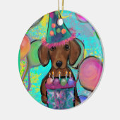 Dachshund Keramisch Ornament (Links)