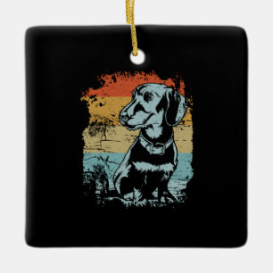 Dachshund Keramisch Ornament