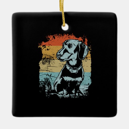 Dachshund Keramisch Ornament (Voorkant)