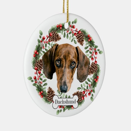 Dachshund Keramisch Ornament (Rechts)