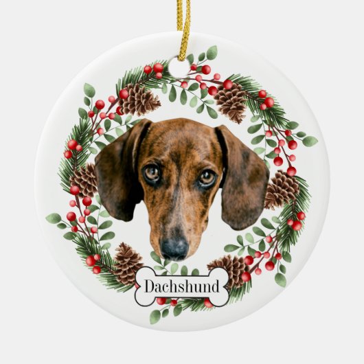 Dachshund Keramisch Ornament (Voorkant)