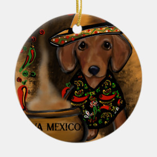 Dachshund Keramisch Ornament