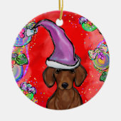 DACHSHUND KERAMISCH ORNAMENT (Voorkant)
