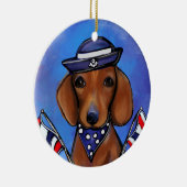 Dachshund Keramisch Ornament (Rechts)