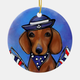 Dachshund Keramisch Ornament