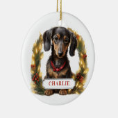 Dachshund keramische cirkel Ornament (Rechts)