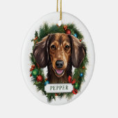 Dachshund keramische cirkelvormige ornament (Rechts)
