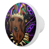 Dachshund Keramische Knop (Rechts)