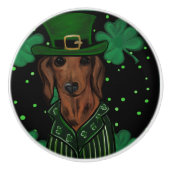 DACHSHUND KERAMISCHE KNOP (Voorkant)