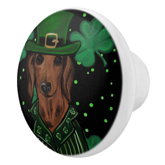 DACHSHUND KERAMISCHE KNOP (Rechts)