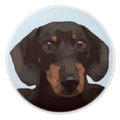 DACHSHUND KERAMISCHE KNOP (Voorkant)
