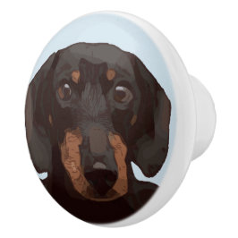 DACHSHUND KERAMISCHE KNOP