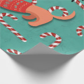 Dachshund kerst cadeaupapier (Hoek)