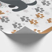 Dachshund kerst cadeaupapier (Hoek)