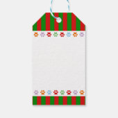 Dachshund Kerst Cartoon Sneeuwvlokken Cadeaulabel (Achterkant)