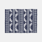 Dachshund kerst Fair Isle Dog Blanket Fleece Deken (Voorkant (Horizontaal))