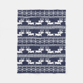Dachshund kerst Fair Isle Dog Blanket Fleece Deken (Voorkant)
