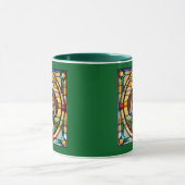 Dachshund Kerst Glas in Lood Mok (Midden)