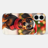 Dachshund kerst hond Case-Mate iPhone case (Achterkant (horizontaal))