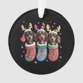 Dachshund Kerst hond liefhebber cadeau vakantie Ornament (voorkant)