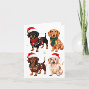 Dachshund Kerst hond Moeder Liefhebber Kerstcadeau Kaart