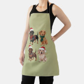 Dachshund Kerst hond Moeder liefhebber Kerstcadeau Schort (Insitu)