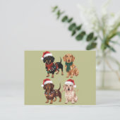 Dachshund Kerst hond Moeder liefhebber Kerstmis Ca Briefkaart (Staand voorkant)