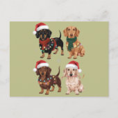 Dachshund Kerst hond Moeder liefhebber Kerstmis Ca Briefkaart (Voorkant)